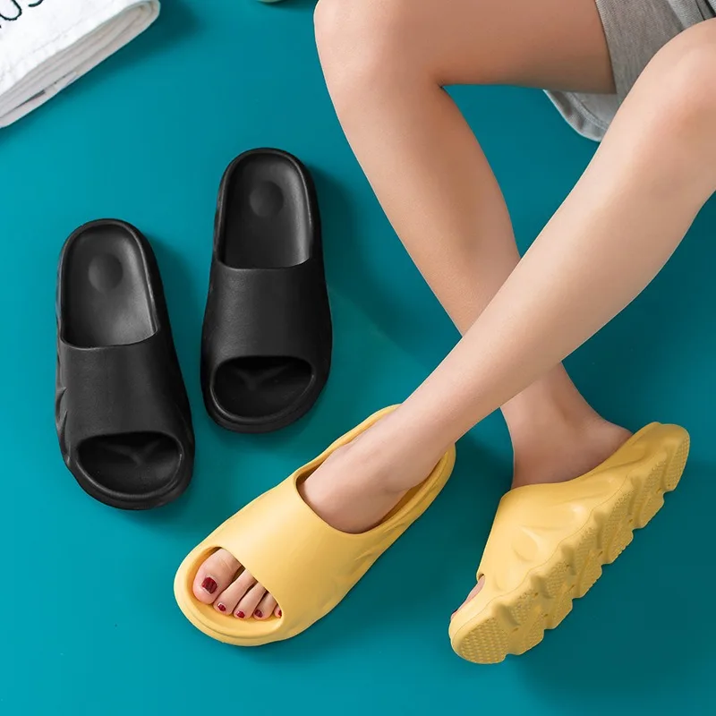 

Women Thick Platform Home Slippers Summer Fashion EVA Soft Sole Beach Slide Sandals Men Couple's Indoor Bathroom Anti-Slip Shoes