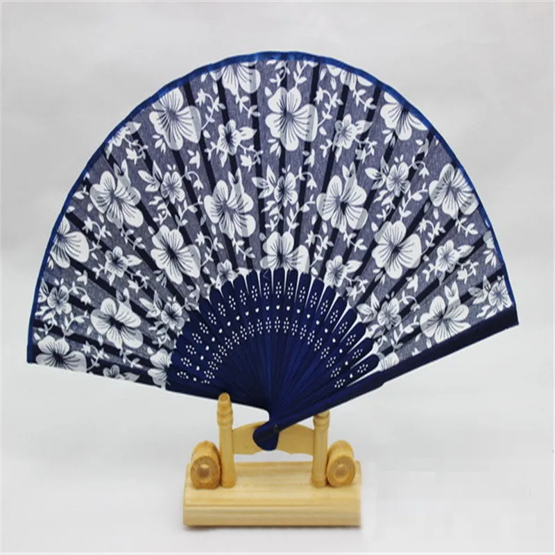 Складной веер из ткани Цветочный Свадебный танцевальный карманный в китайском