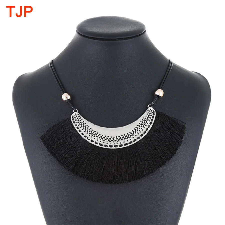 Ретро этнические богемные ожерелья с подвесками и кисточками для женщин Boho сплав