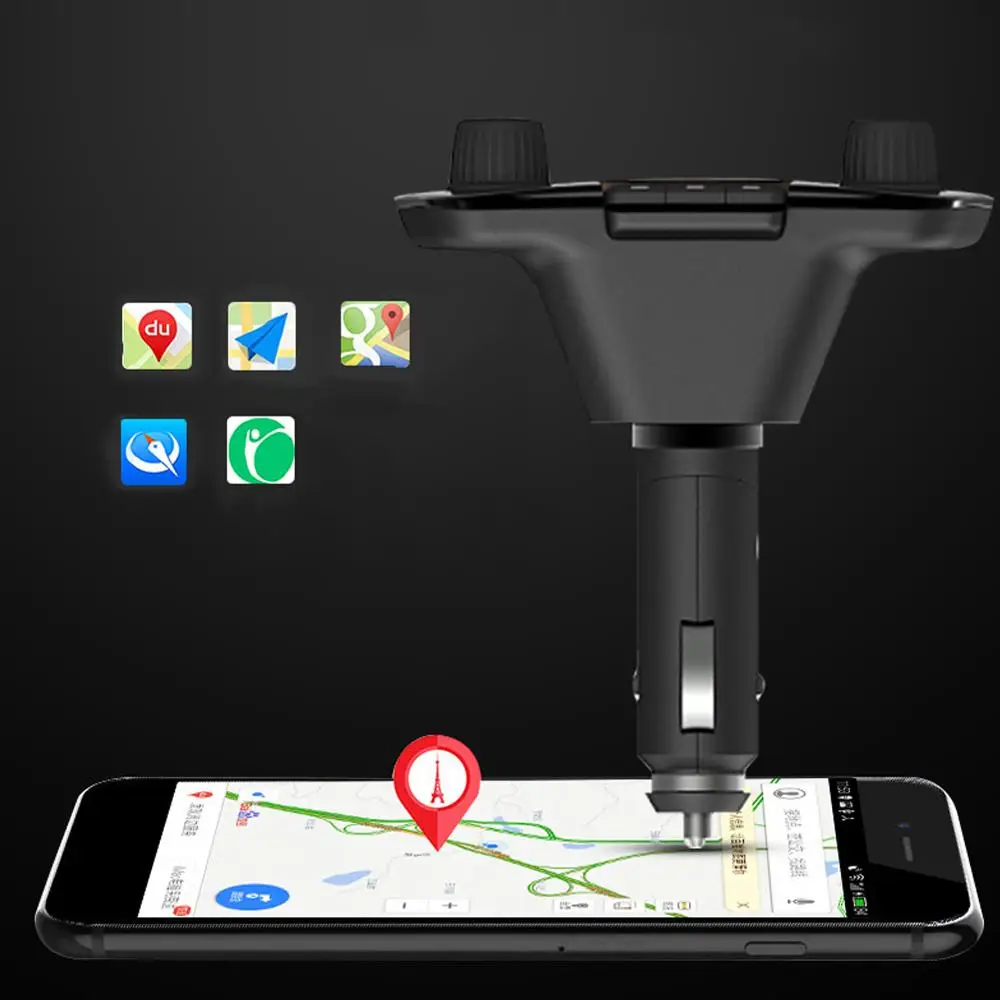 Fm передатчик Aux модулятор Bluetooth 5 0 зарядное устройство Handsfree автомобильный