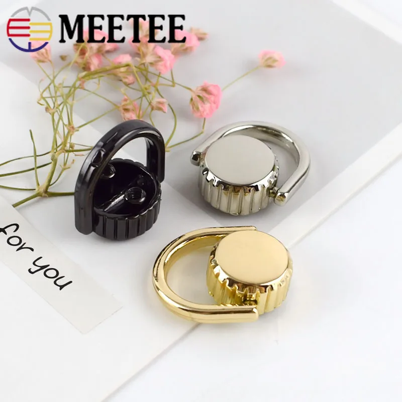 Meetee 10/20 шт. 15 мм металлическая сумка подвесные пряжки D кольцо цепные крючки