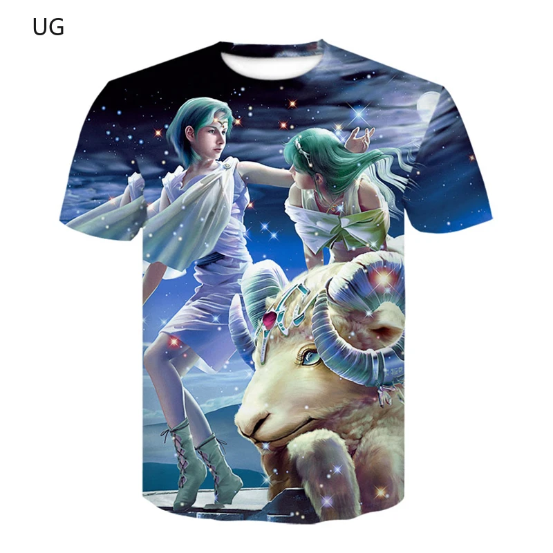 

UG New Fashion Men's T-shirt Anime Top 3D Printing Men's T-shirt Summer Round Neck T-shirt Fashion Streetwear
