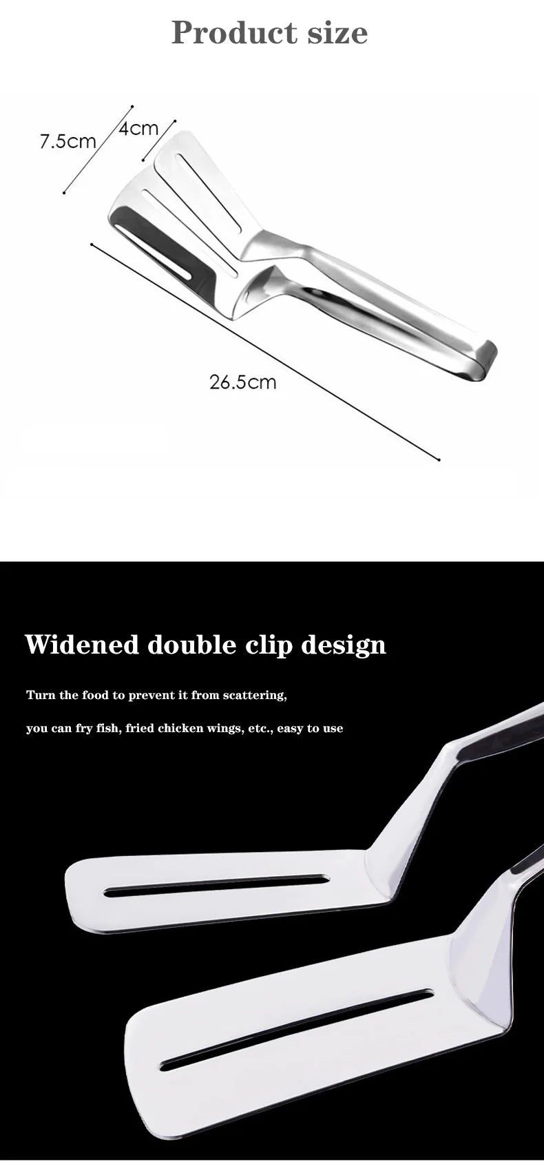 

Multifunctional Clip Stainless Steel Spatula Pizza Steak Grilled Fish Making Utensils Cooking Tools Kitchen Accessories Gadgets