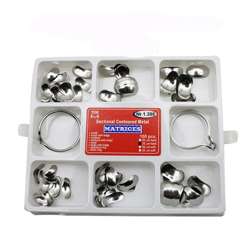 Стоматологический Комплект Матриц зуботехнический материал МЕТАЛЛ клинья