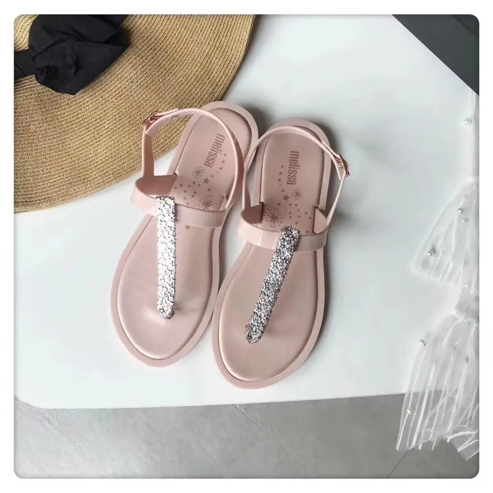 Melisssa/Новинка 2020 года Женские сандалии Melissa Женская обувь Удобные на плоской