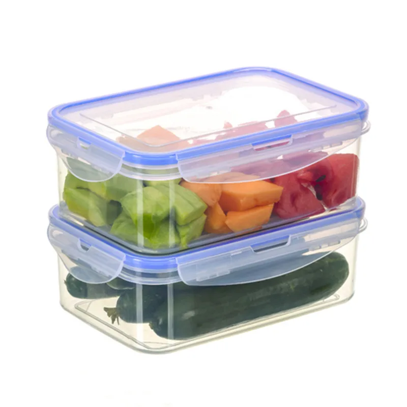 

Kitchen Rectangular Food Storage Box Set Plastic Microwave Lunch Box Refrigerator Freezer Sealed Box Fruit and Vegetable Storage