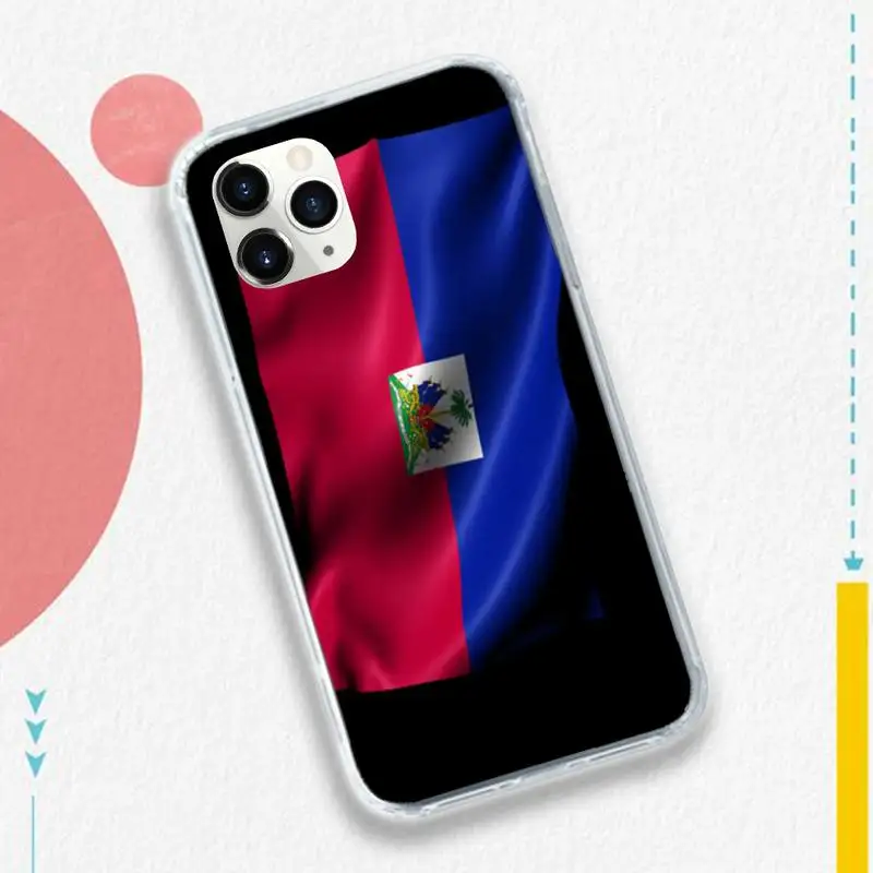 

Vintage Haitian Flag Phone Case for iPhone 11 12 pro XS MAX 8 7 6 6S Plus X 5S SE 2020 XR