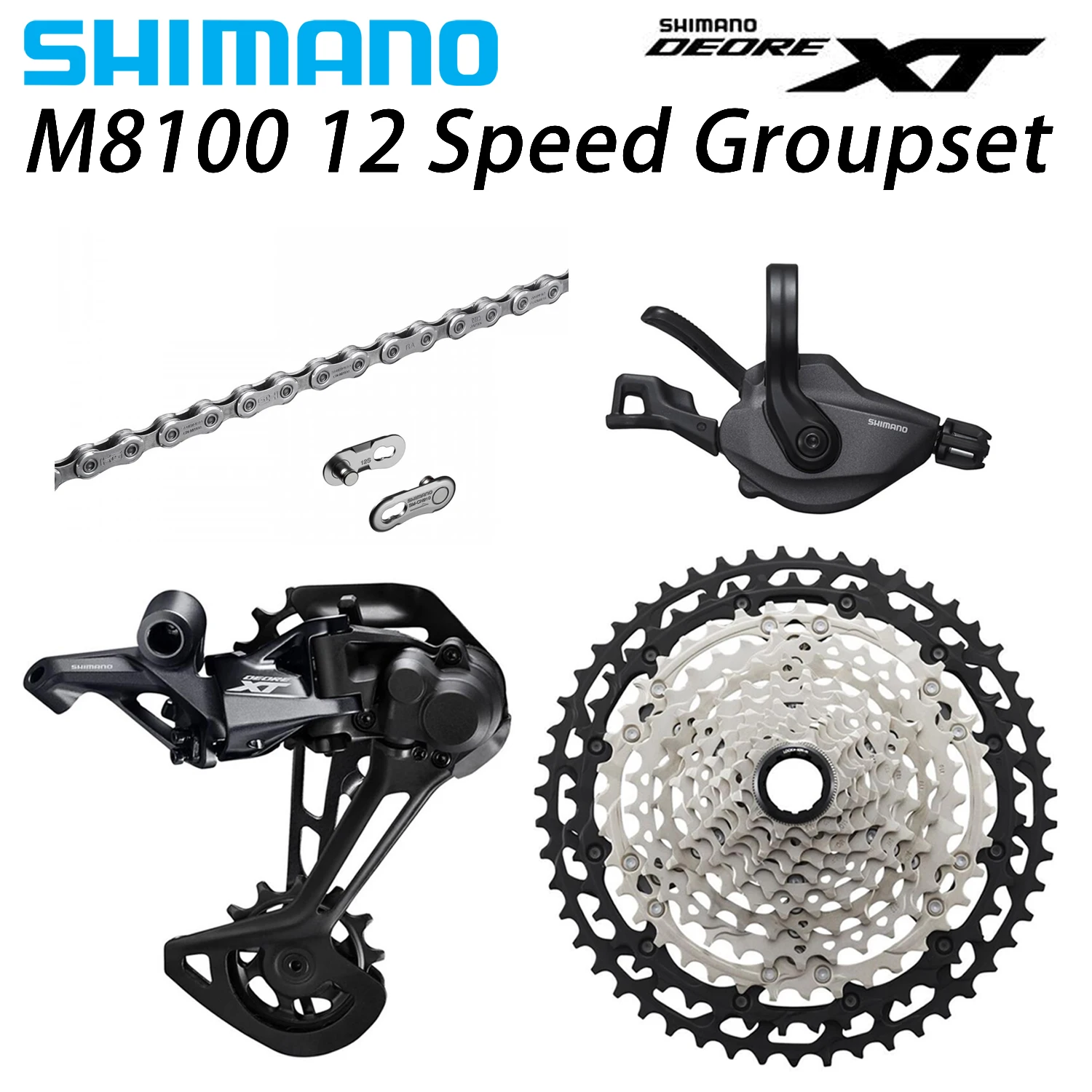 SHIMANO XT M8100 набор групп MTB горный велосипед 1x12 Speed 51T SL + RD CS HG переключатель заднего