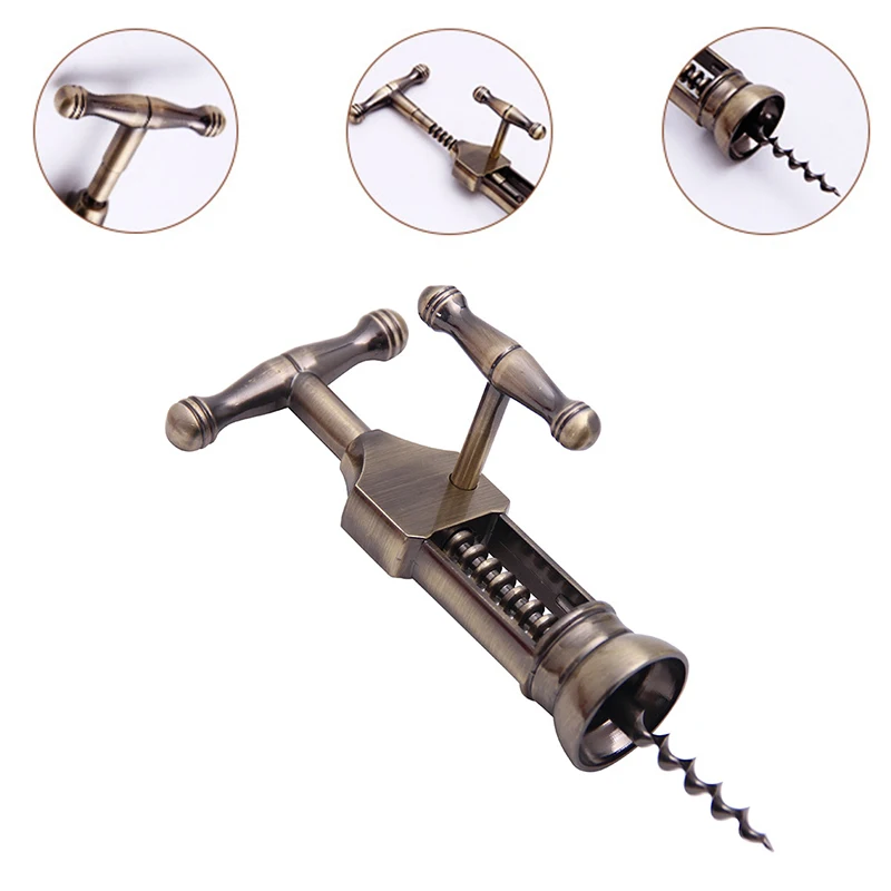 

Многофункциональный открывалка для бутылок вина Ретро цинковый сплав бутылки стартер для свадебной вечеринки подарок кухонные аксессуары