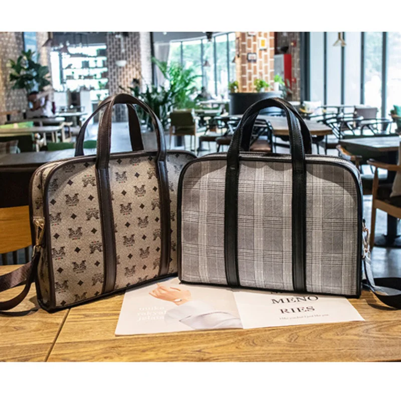 volasss womans leather handbags 14 15 inch laptop shoulder bags work office crossbody bag for women luxury business briefcase free global shipping