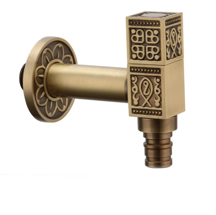 Античный кран для стиральной машины полностью медный европейский длинный