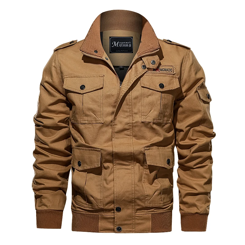 

M.Y.FANTASY 2021 Men Winter Casual Warm Thick Fleece Bomber Jacket Mens Military Cotton Jackets Men New Autumn Cargo Jacket Wind
