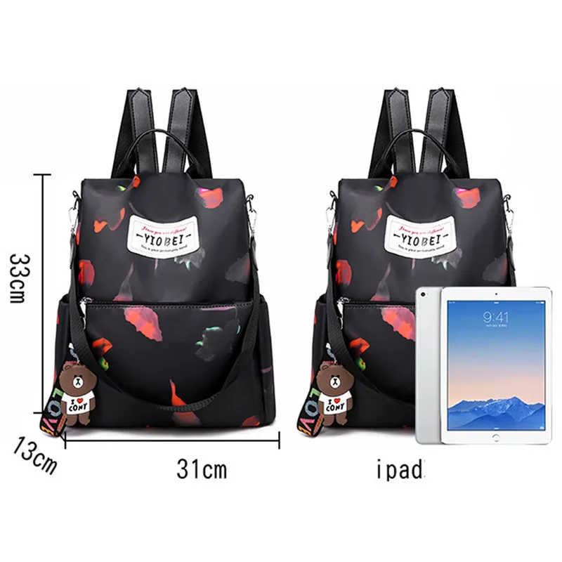 Женский рюкзак с защитой от кражи Оксфорд школьная сумка на плечо дорожная