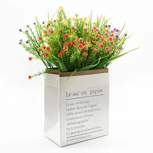 5 вилок, вазы для домашнего декора, свадебные аксессуары, Гипсофила, пластиковые цветы, искусственные растения, букет листьев