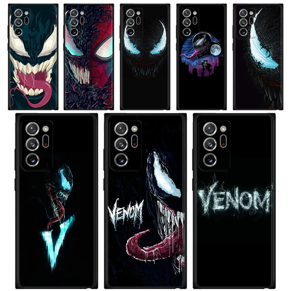 

Venom Marvel Phone Cover For Samsung Galaxy Note 20 Ultra 10 Plus Lite 9 8 A91 A03s A52s 5G Soft Shell Fundas
