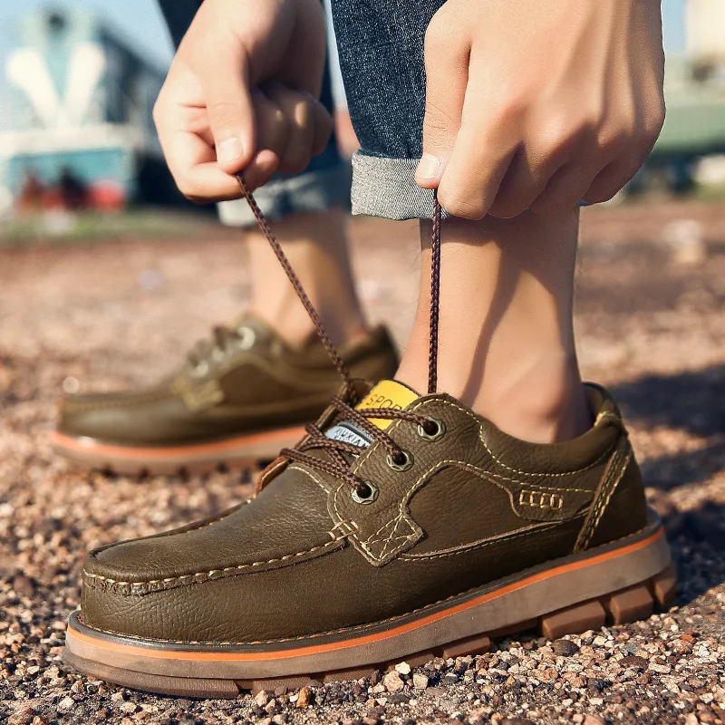 Murah Sepatu Kasual Musim Gugur 2021 Untuk Pria Sepatu Kerja Pria Merek Mewah Sepatu Pria Kulit Kualitas Baik Sepatu Jalan Pria Karet
