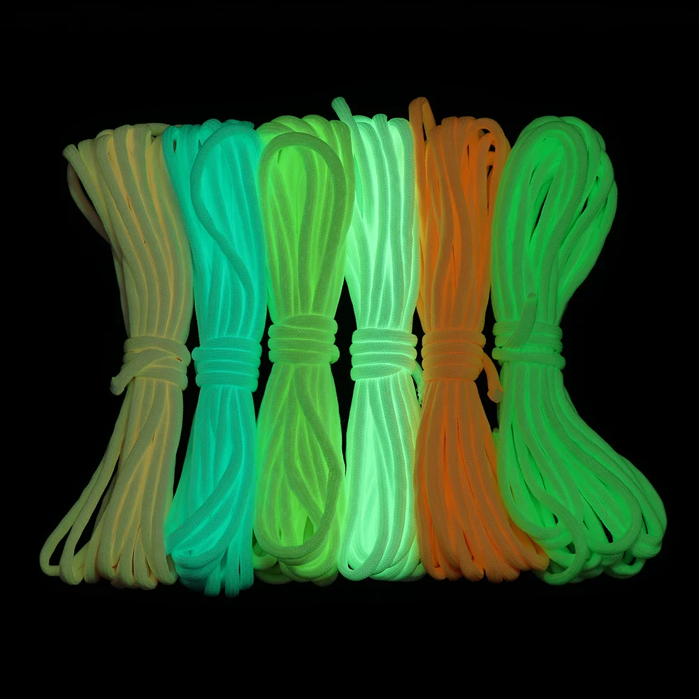 Фотолюминесцентный Паракорд 550 футов парашютный шнур веревка на шнурке 9 нитей