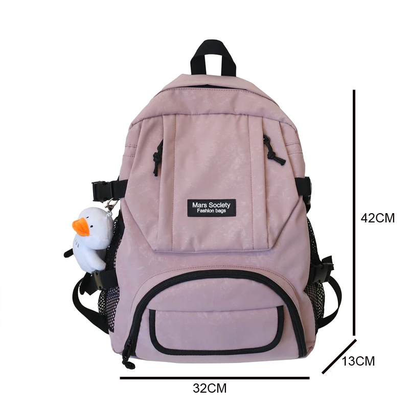 

Unisex Muti-pocket Backpack Women's Backpack Female Nylon Large Capacity Travel Bag Students Schoolbag for Teenage Girls Boys