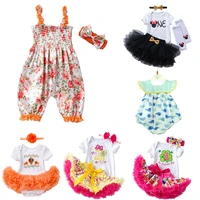latest reborn doll clothes 50 58cm doll clothing reborn baby girls toys clothes dress with headband set kids christmas gift