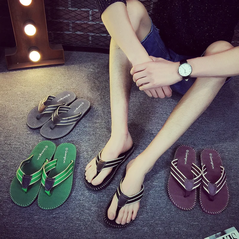 Шлепанцы мужские для улицы Повседневная пляжная обувь дышащие удобные