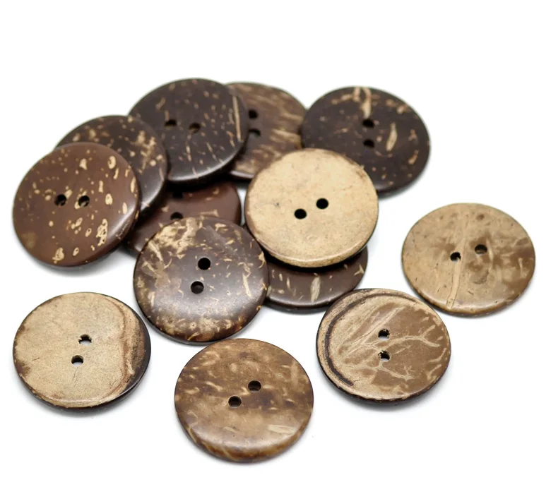 

13-50mm 2 Holes Brown Coconut Shell Sewing Buttons Round Button For Clothing Scrapbooking Garment DIY Crafts Sewing Accessories