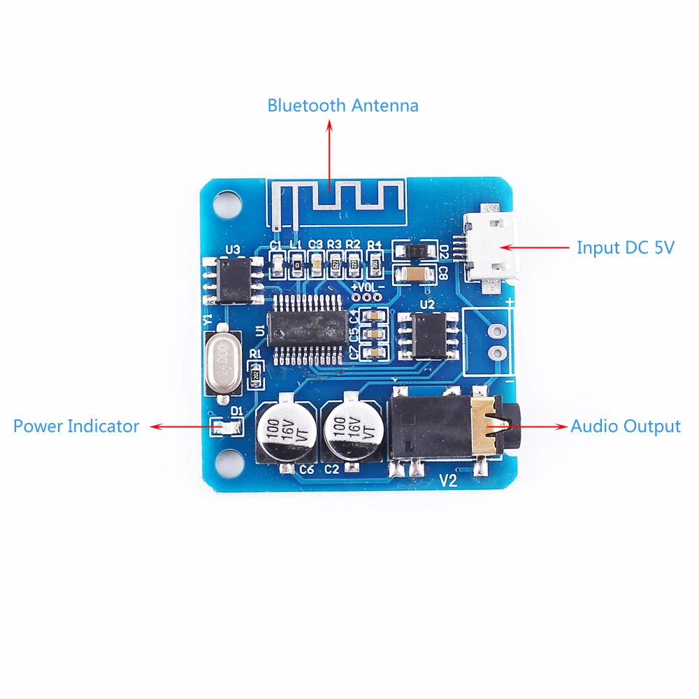 

MP3 Decoder Board Wireless Bluetooth Module V4.2 Lossless Audio Receiver