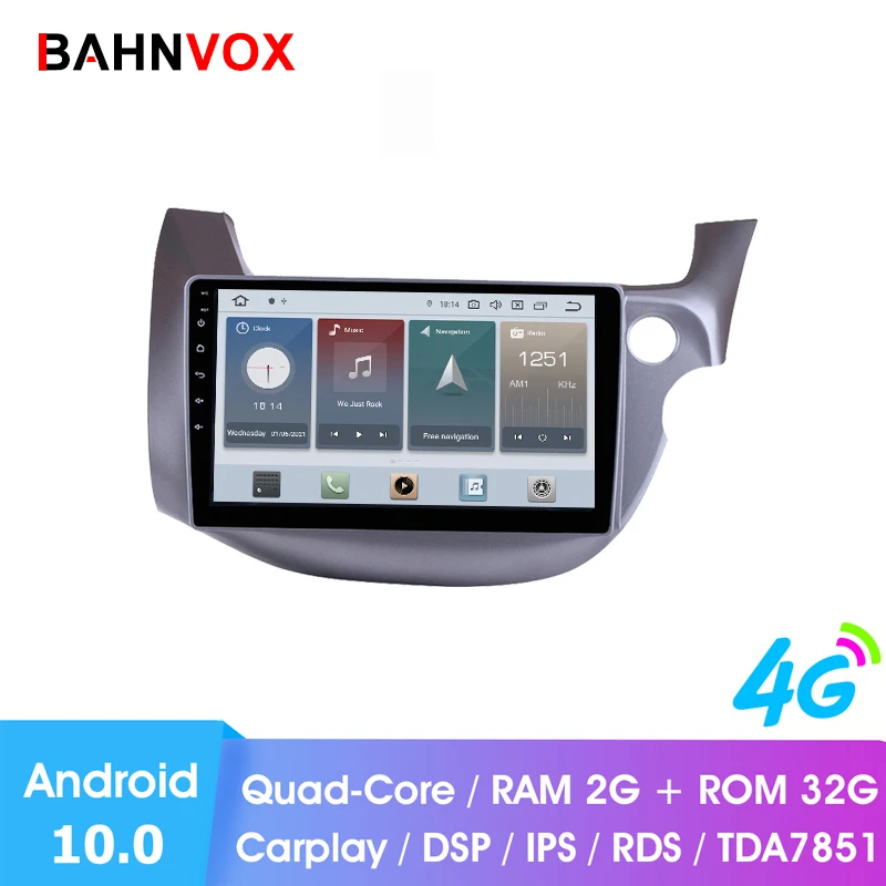 Автомобильный dvd плеер с gps 10 1 дюйма android 0 для Honda Fit Jazz RHD 2008 2013 автомобильное радио