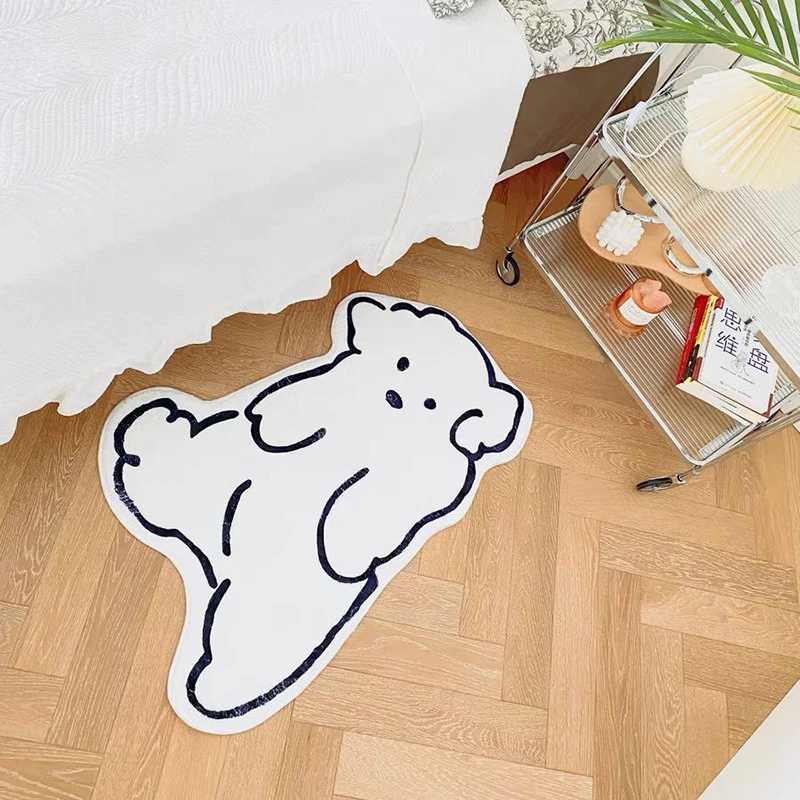 

Мультяшный геометрический напольный коврик в форме плюшевой собаки/слона, коврик для ванной, абсорбирующий коврик для гостиной, спальни, не...