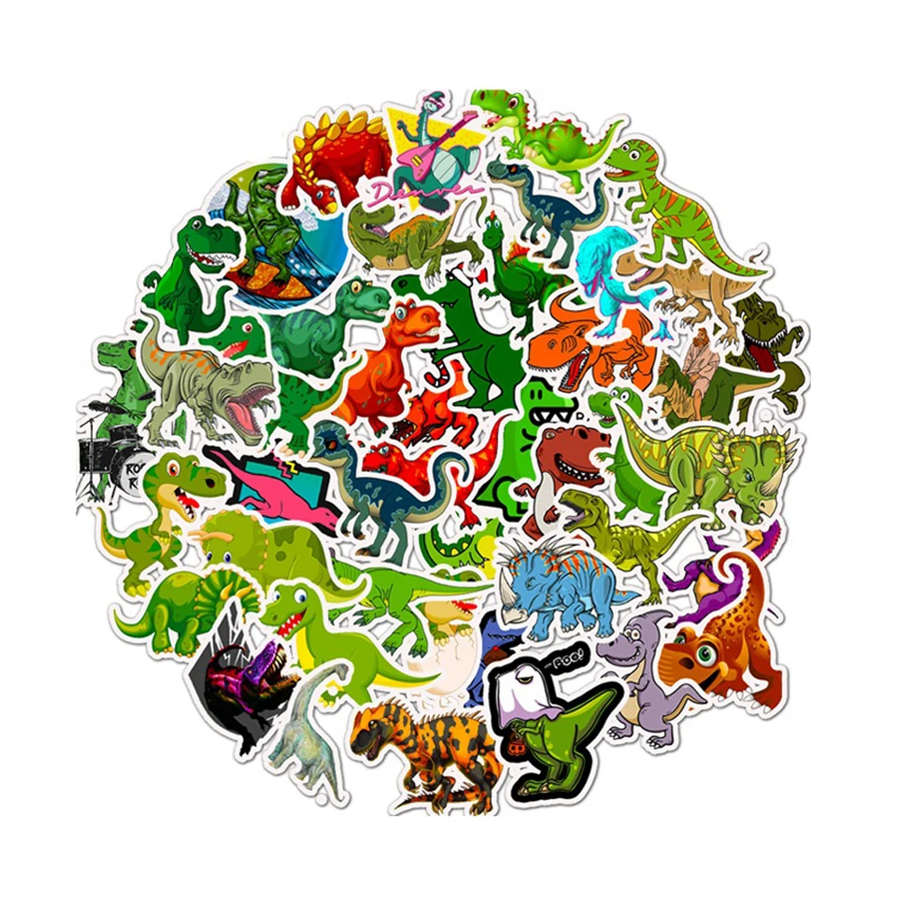 

Аниме наклейки, 50 шт в наборе, детские толстовки с рисунком динозавра футболка с декором в виде чемодан тележка чехол хит сезона граффити на...