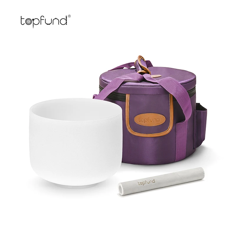 Поющая чакра из матового кварцевого кристалла 10 дюймов|Колокольчики и звонки| |