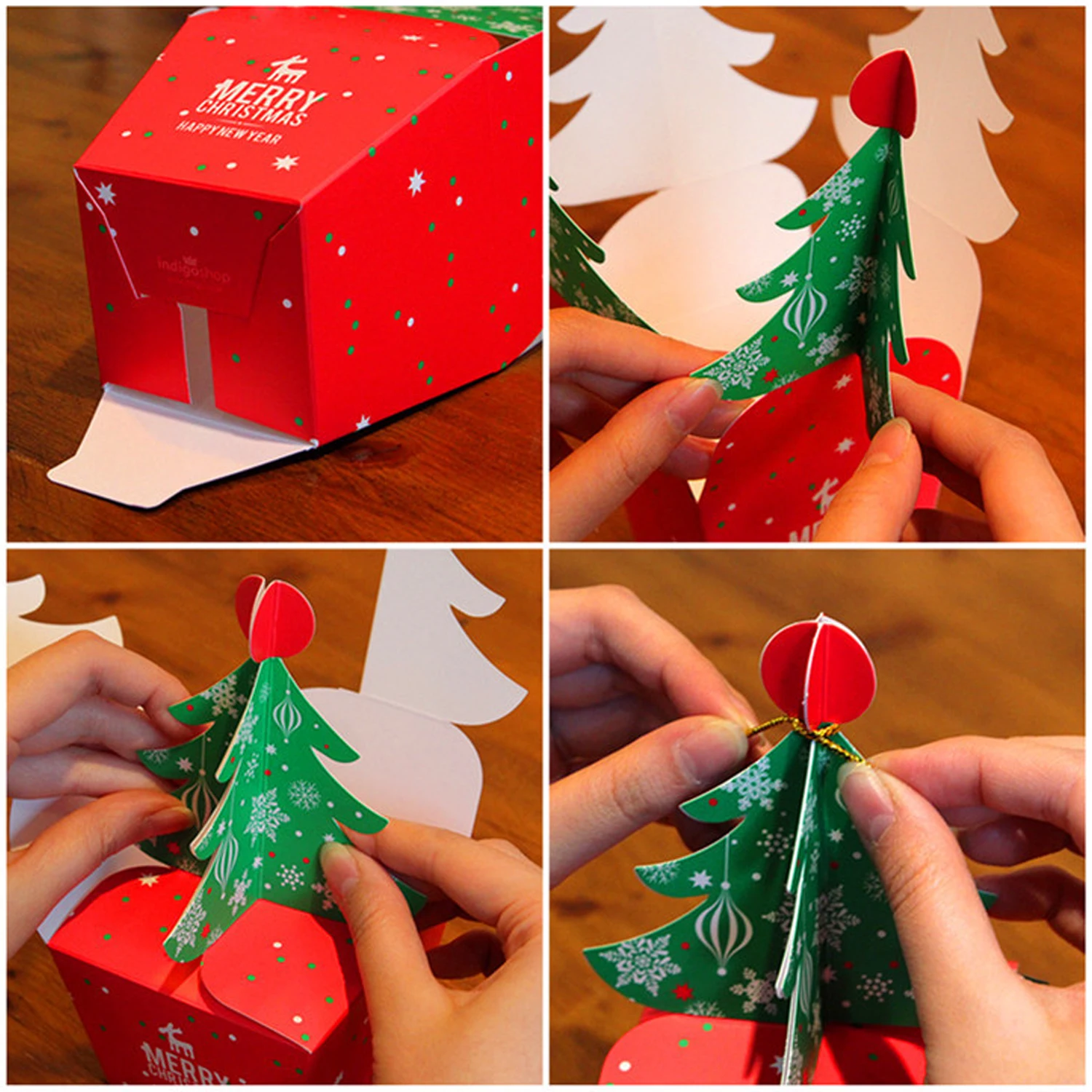 Behogar 10 шт. Рождественская елка конфеты печенье в подарок подарочные бумажные