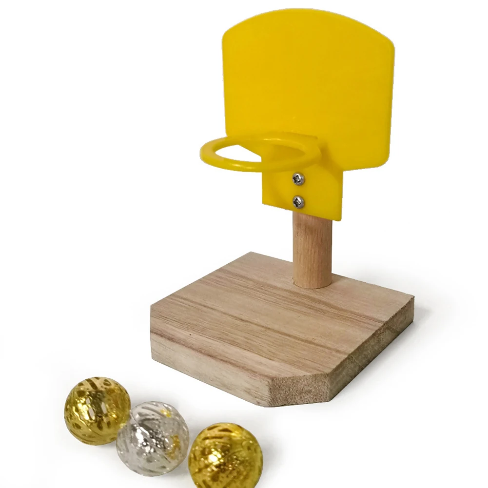 Забавная баскетбольная игрушка для животных Птицы попугая мячи-кольца