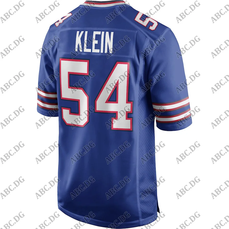 

Customized Stitch American Football Jersey Men Women Kid Youth Buffalo A.J. Klein Royal Game Player Jersey