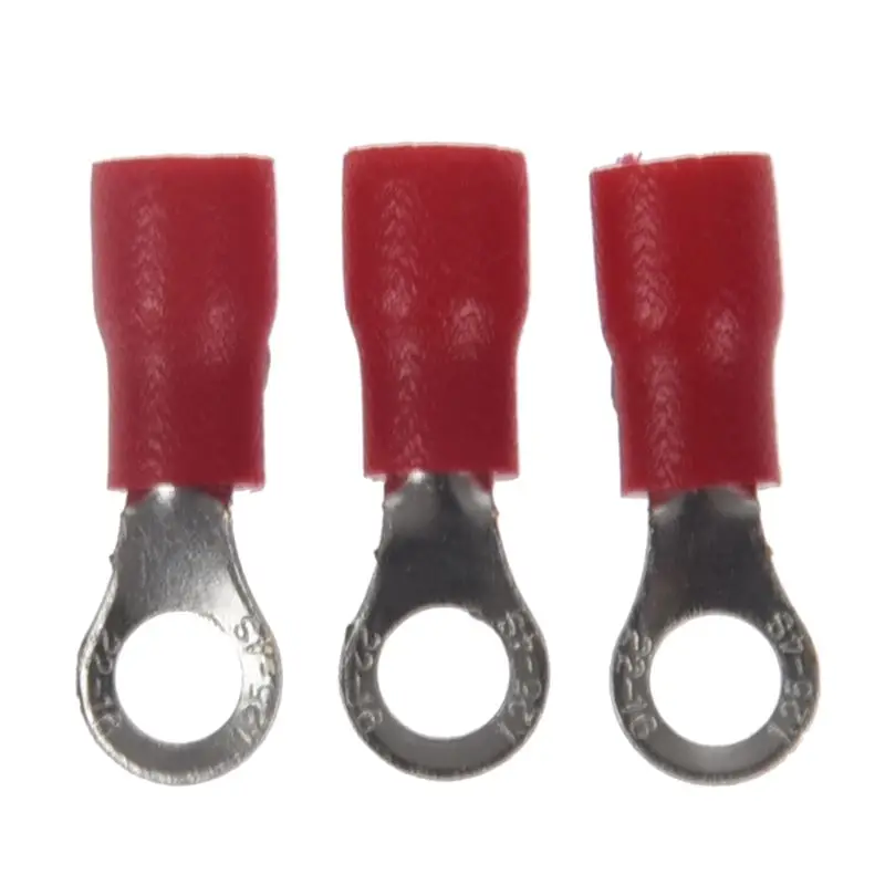 10pcs Insulated Crimp Ring Terminal Wire Connector 22-16AWG M6 | Обустройство дома