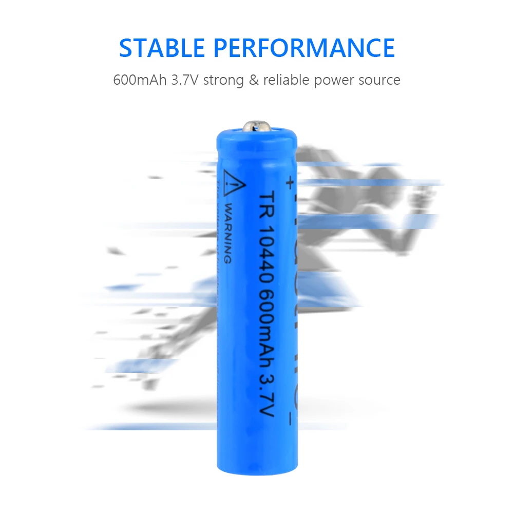 2/4/8 шт 3 7 V 10440 600mAh литий ионные аккумуляторы аккумуляторные батареи для фонарь