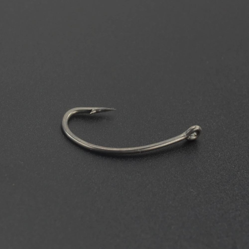 15pcs PTFE Coated High Carbon Stainless Steel Barbed Fish Hook With Eye Carp Fishing Accessories X501