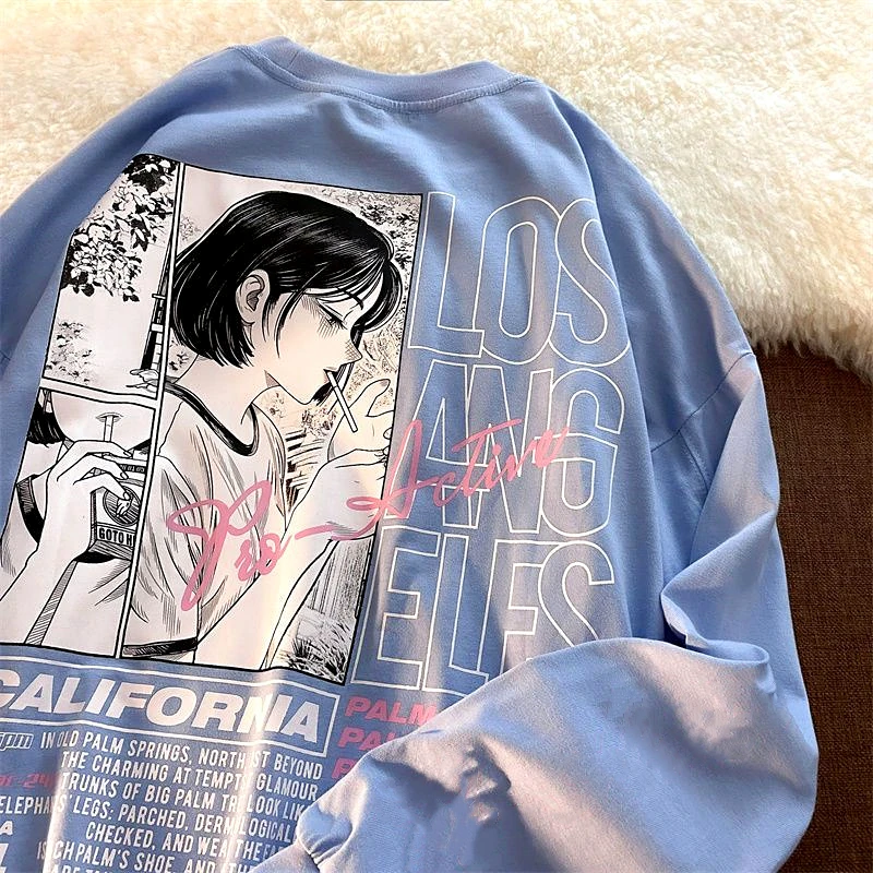 Свитшот женский с надписью х/б круглым вырезом | Женская одежда