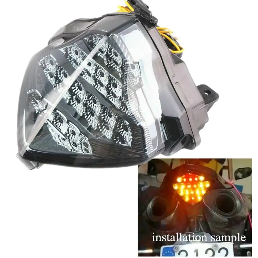 Тормозные фонари для мотоцикла Светодиодные интегрированные поворотники задний
