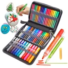 Набор акриловых маркеров для рисования, 60 цветов, набор кистей для рисования с холщовой сумкой, подходит для рисования по камню, керамике, Вуд, холст