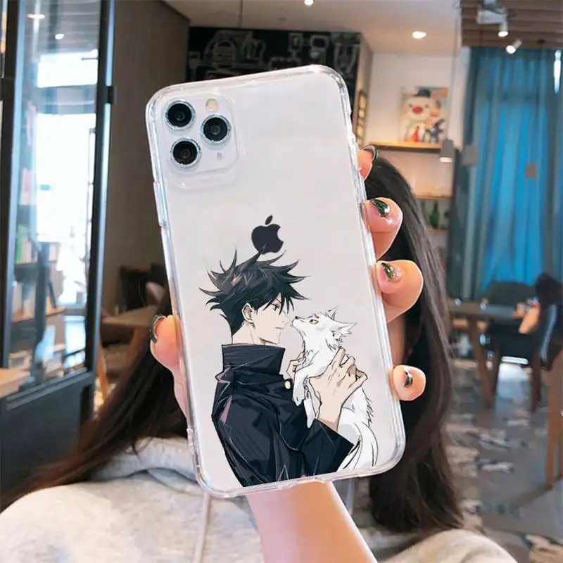 

Jujutsu Kaisen Satoru Gojo anime Phone Case Transparent soft For iphone 5 5s 5c se 6 6s 7 8 11 12 plus mini x xs xr pro max