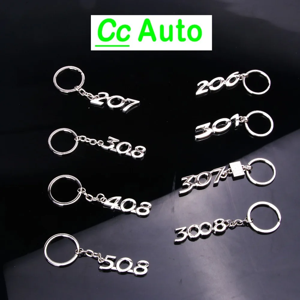 Брелки для Peugeot 206 207 301 307 308 3008 408 508 автомобильный брелок с кольцом стайлинга