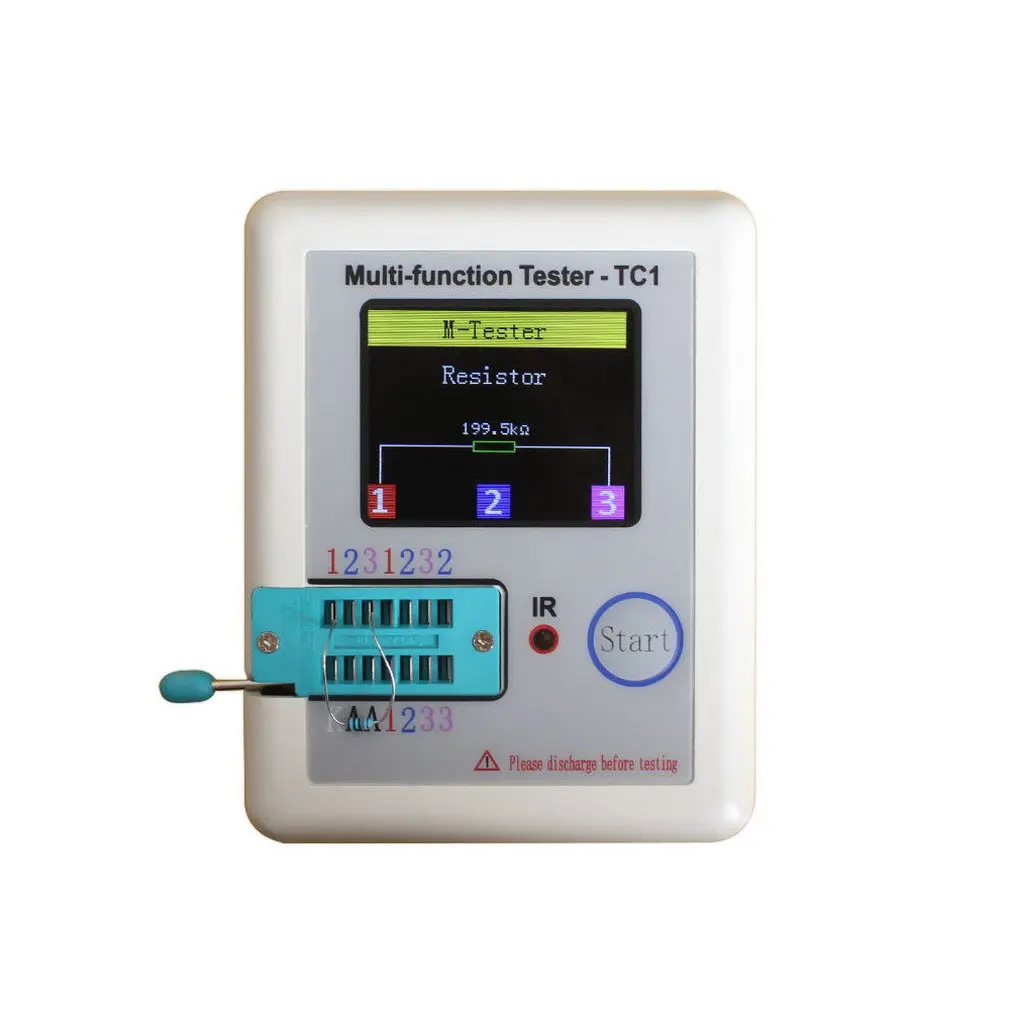 LCR-TC1 1.8" TFT LCD Display Multi-meter Transistor Tester Diode Triode Capacitor Resistor Test Meter ESR LCR NPN PNP MOSFET COD |