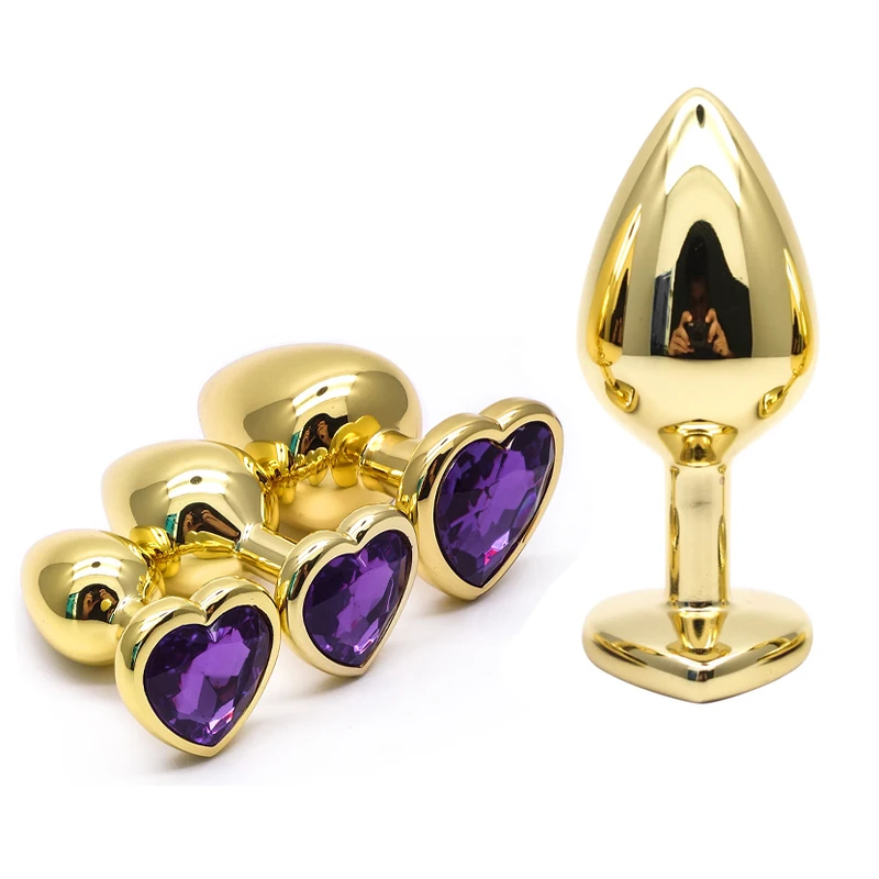 Набор анальных бусин золотистые Маленькие Средние Большие 3 размера в форме