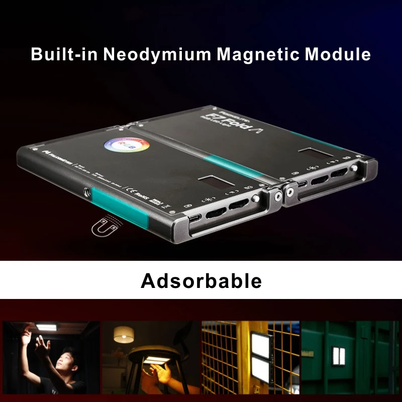 Складная Светодиодная лампа Falcon Eyes F7 24 Вт 2500K - 9000K RGB Мини карманная для видео с