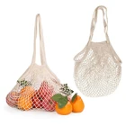2 модели, Женская Сетчатая Сумка для покупок, хлопковая тканая Сетчатая Сумка, сумка для покупок на шнурке, многоразовая сумка для хранения фруктов, сумки