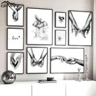 Постеры и принты на холсте с надписью Love Hold Hands, сексуальная женская черная белая картина для скетчей, Скандинавская Настенная картина, винтажная картина, декор для гостиной
