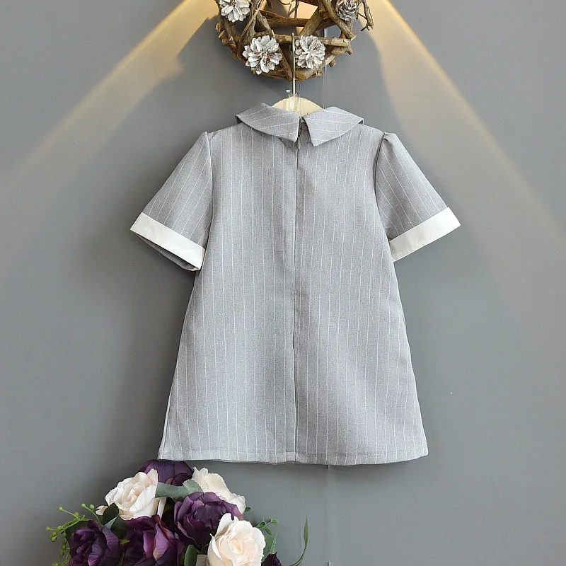 

Girl Dresses Summer Korean Fashion Striped Short-sleeved Princess Dress 2 To 6 Year Old Baby Girl Clothes Children Clothing