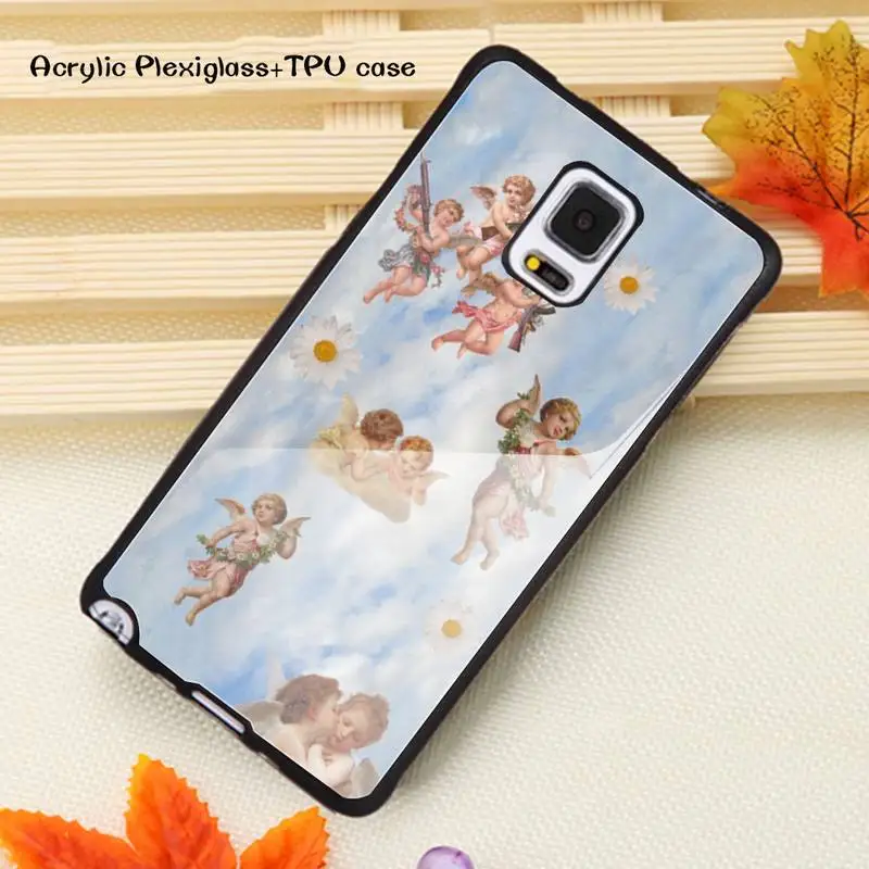 

Clouds Clow Angels Aesthetic Phone Case Acrylic Plexiglass TPU For Samsung Note20 10 9 8 7 5 Pro ULTRA