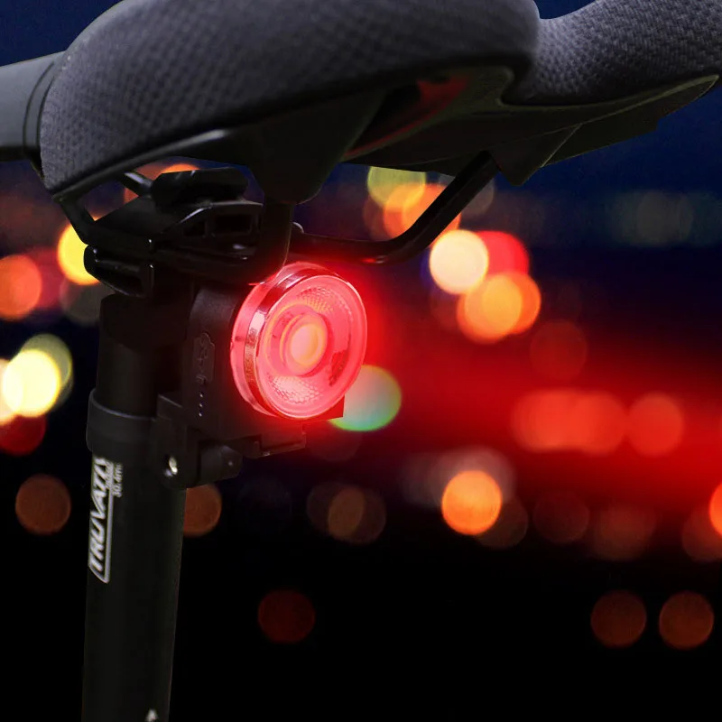 Start/Stop Brake Sensing IPx5 Waterproof LED Charging Cycling Taillight Long Time Lamp Bicycle Flashlight Bike Rear Light | Спорт и