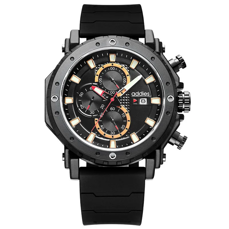 

Addies/Aidis 2020 New Sports Men's Watches Multi-Function Luminous Waterproof Calendar Three Eyes and Six Needles Watch
